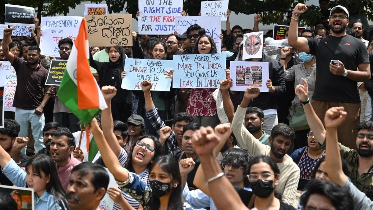 Bengaluru Protest Demands Accountability Amid NEET Paper Leak Outrage